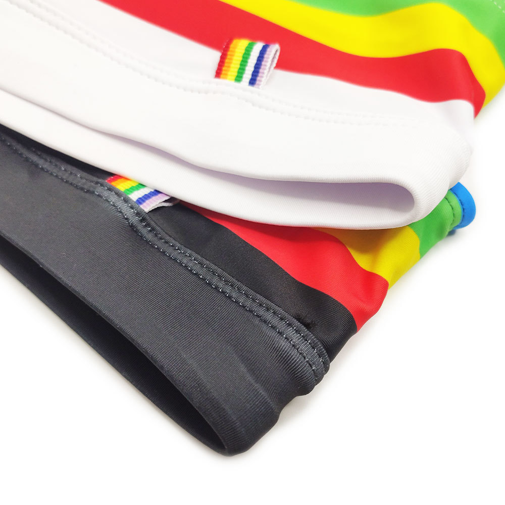 Men's Swimwear Pride Day Strips Men's Swim Briefs Sexy Swimming Short Water Sport Beach Pants Swimsuit Swimwear Sexy Male Suilt Surfing 2304