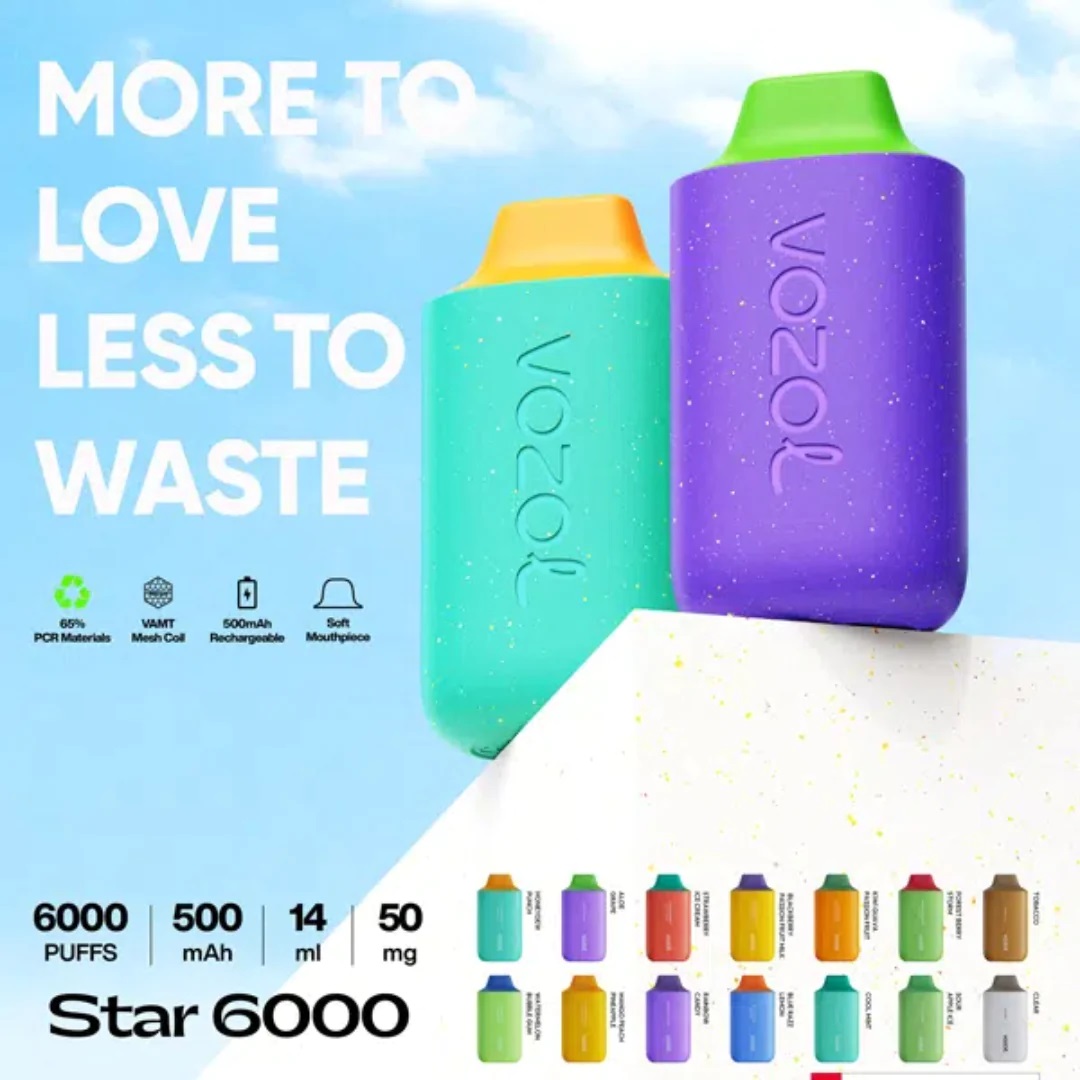 Vozol Star 6000 Disposable E cigarettes 6000 Puffs Vape Pen 14ml Pre-filled Mesh Coil Pods 500mAh Rechargeable Battery Vaporizers vapes Factory breeze ijoy
Vozol Star 6000 Disposable E cigarettes 6000 Puffs Vape Pen 14ml Pre-filled Mesh Coil Pods 500mAh Rechargeable Battery Vaporizers vapes Factory breeze ijoy