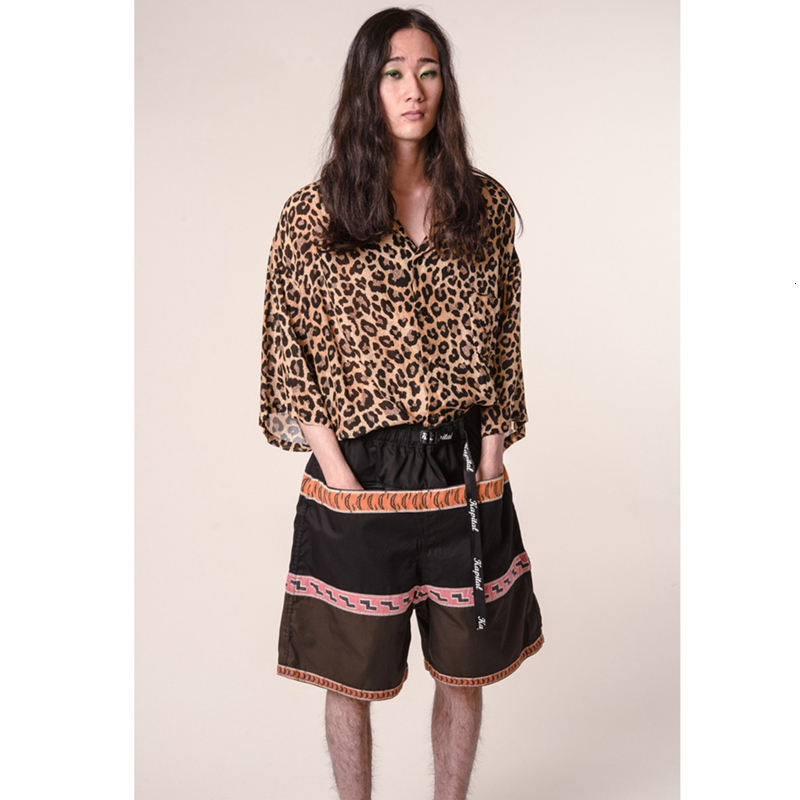 Men s Casual Shirts KAPITAL 22SS Summer Japanese Style Fashion Couple Leisure Leopard Print Printing Short sleeved Cardigan Shirt Men And Women 230411
