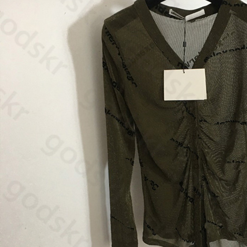 Women Embroidery Letter Shirt Bright Silk V Neck Shirt Breathable Long Sleeve Button Cardigan Jacket Sun Protection Jacket
