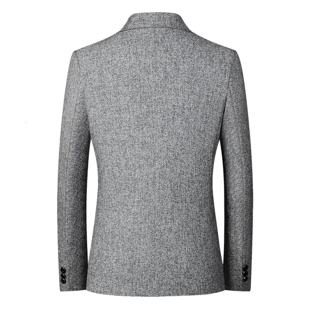 Men's Suits Blazers Men Blazer Solid Color Single Breasted Autumn Winter Two Buttons Pockets Suit Coat for Wedding 231110