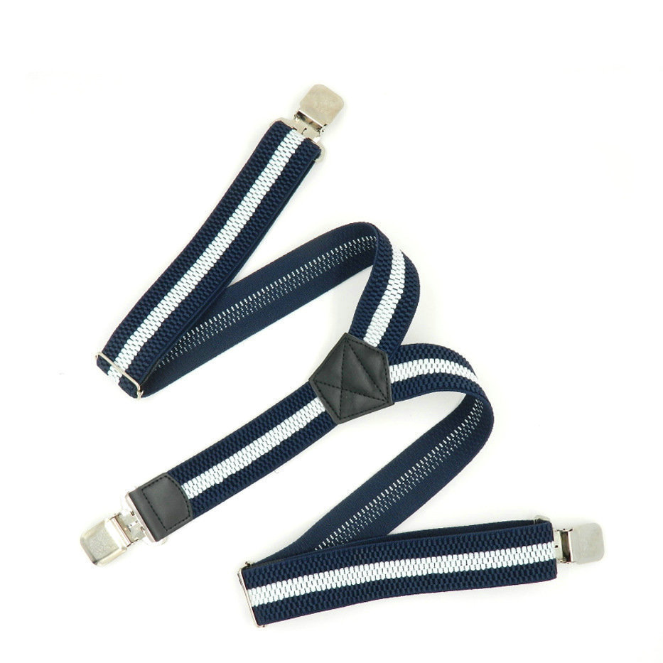 Suspenders Men Leather Elastic Braces 3 Clip Y Back Hook Buckle Stay Locking Clamps Trousers Suspenders Adjustable Strap Garter Holder Belt 230411
