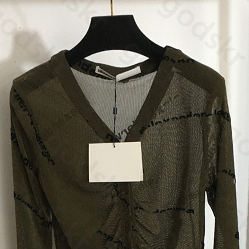 Women Embroidery Letter Shirt Bright Silk V Neck Shirt Breathable Long Sleeve Button Cardigan Jacket Sun Protection Jacket