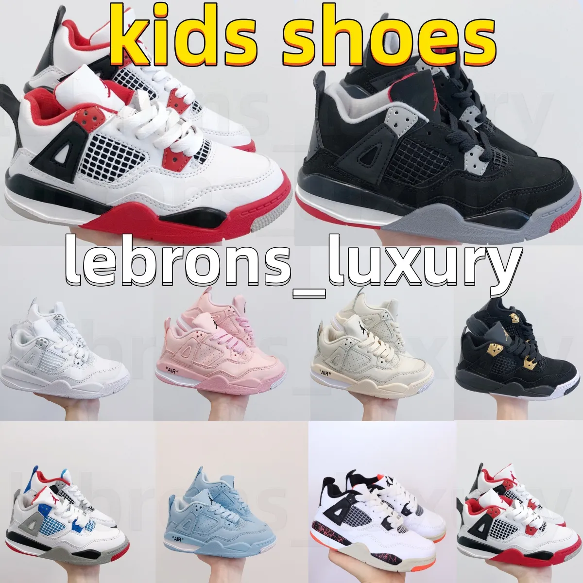 Designer Kids Shoes 4 Low Basketball Jumpman 4s Retro youth kid boys military Sail Muslin Black University Blue Cat Bred baby infants Toddle, #8
Designer Kids Shoes 4 Low Basketball Jumpman 4s Retro youth kid boys military Sail Muslin Black University Blue Cat Bred baby infants Toddle, #8