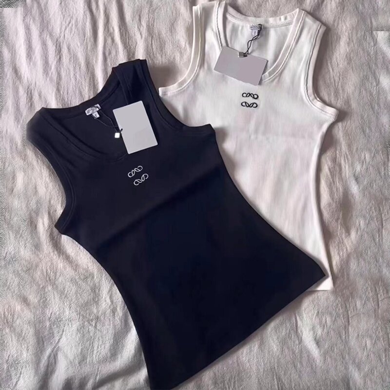 Women' Tanks Summer Cotton crop top Wide Shoulder Sleeveless tank tops Printed Striped Embroidery Designer T-shirt High quality camis women' clothing, Long black
Women' Tanks Summer Cotton crop top Wide Shoulder Sleeveless tank tops Printed Striped Embroidery Designer T-shirt High quality camis women' clothing, Long black