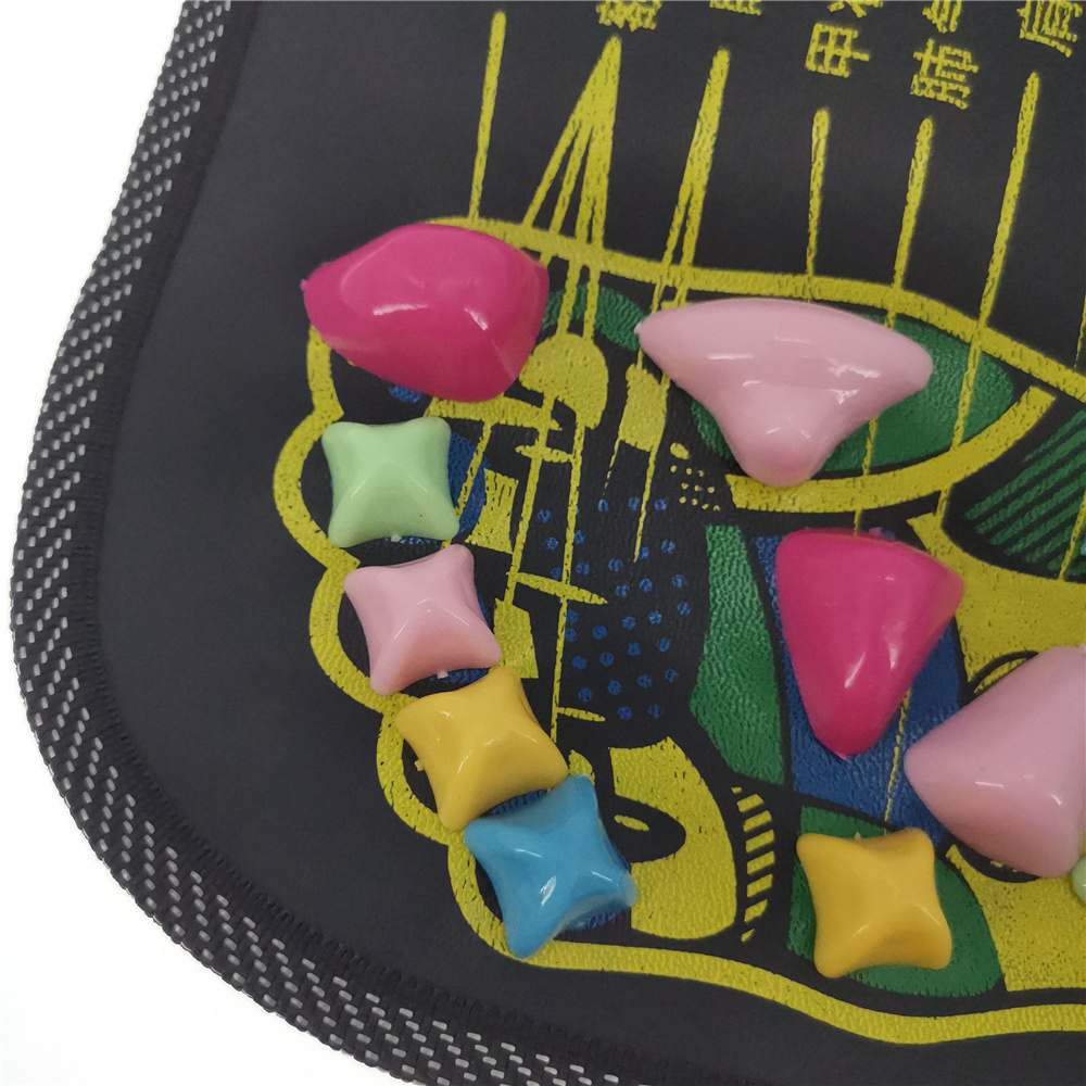 Full Body Massager 1Pc Acupuncture Cobblestone Foot Reflexology Massage Pad Walk Stone Square Cushion for Relax Pain Health Care 230411