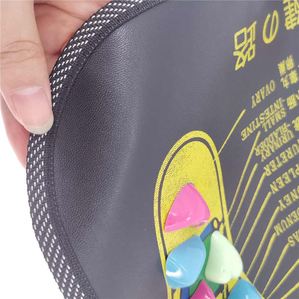 Full Body Massager 1Pc Acupuncture Cobblestone Foot Reflexology Massage Pad Walk Stone Square Cushion for Relax Pain Health Care 230411