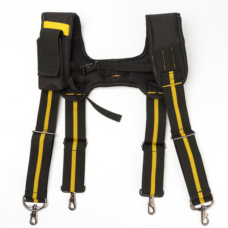 Suspenders Black Suspenders For Men Y H Type Tooling Suspender Can Hang Tool Bag Reducing Weight Strap Heavy Work Tool Belt Suspenders 230411