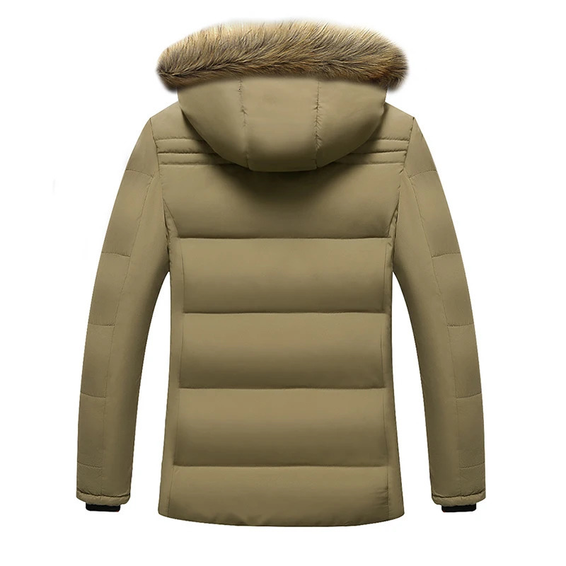 Men's Down Parkas Winter Warm Cotton Thick Fleece Parkas Men Waterproof Hooded Fur Collar Parka Jacket Coat Autumn Fashion Casual Male Parkas 231