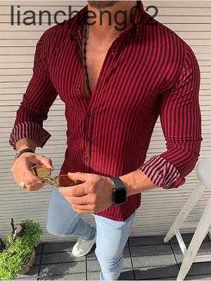Men's Casual Shirts Autumn New Men Shirt Classic Business Casual Cotton Oxford Shirt Male Cotton Long Sleeve Striped Plaid Shirt Dress Shirt W041