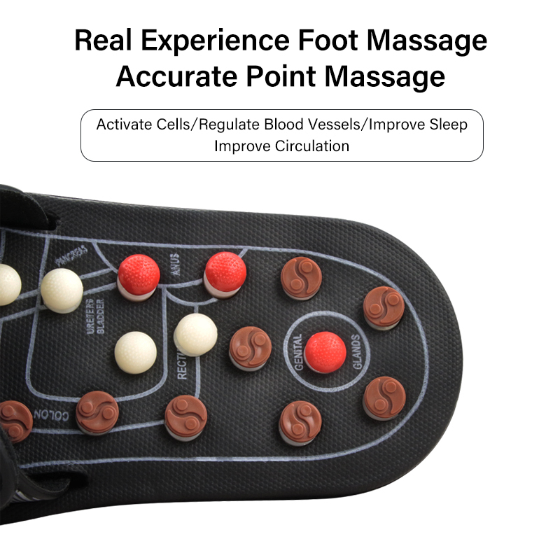 Full Body Massager Relaxally Acupuncture Slippers Shoes Cobblestone Foot Acupoint Sandals Relief Arthritis Neuropathy Pain 230411