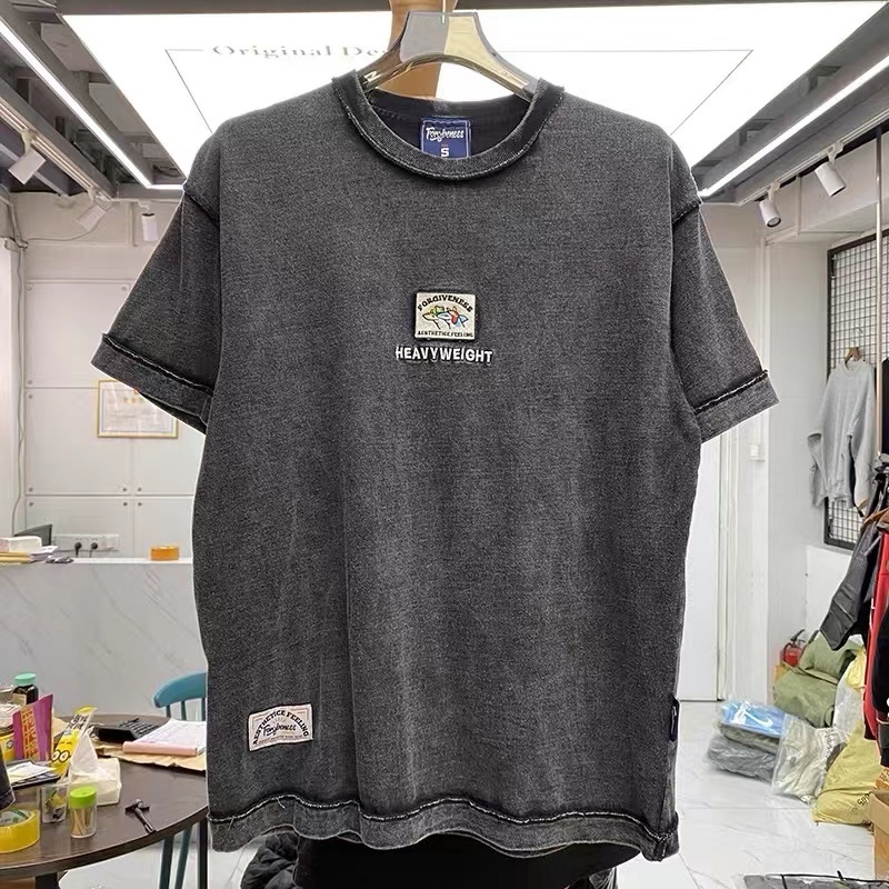 Mens TShirts Heavy duty retro 270g reverse processed circular neckline Tshirt 230410, Black
Mens TShirts Heavy duty retro 270g reverse processed circular neckline Tshirt 230410, Black