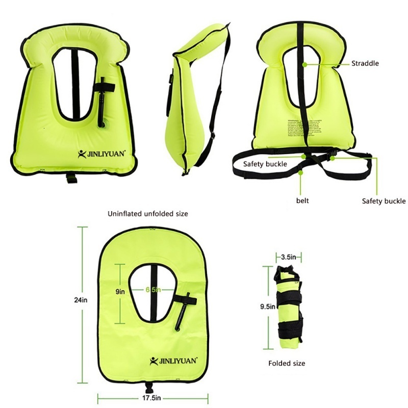Life Vest Buoy Snorkel Vest Adults Portable Life Jacket Inflatable Swim Vest Buoyancy Aid Swim Jackets for Men Women 230411