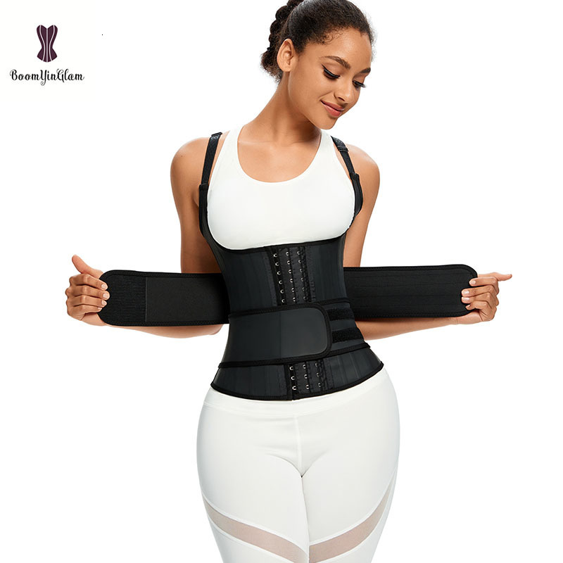 Waist Tummy Shaper Custom Big Size Sheath Corset And Bustier Fajas Colombians Body Shapers Latex Vest With Waist Trainer Belts 230411