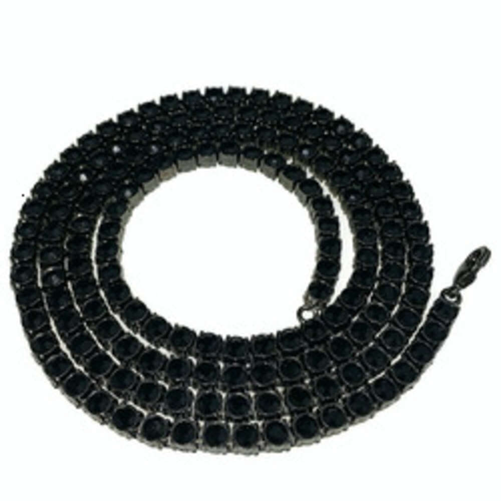 SGARIT Jewelry Custom Whole Sale Black Real Gold Sterg Sier Mossinate VVS Tennis Chain 5MM