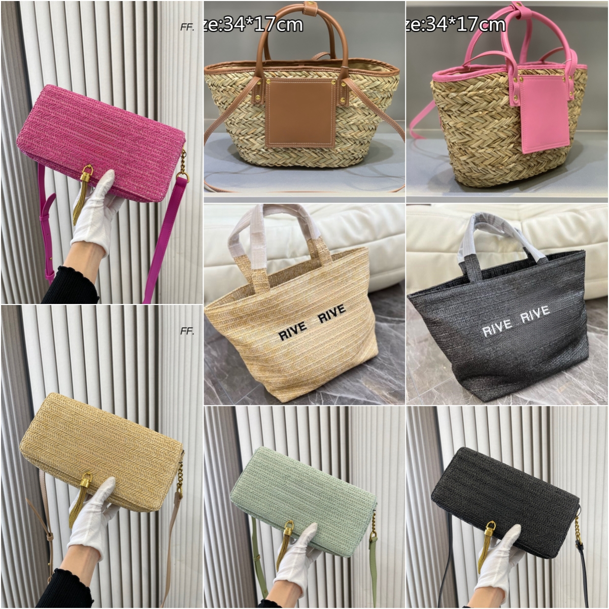 Tote Bag For Summer Fashion Women's Handbag Purses Designer Pastel Tote Shoulder Bags GG091 30cm