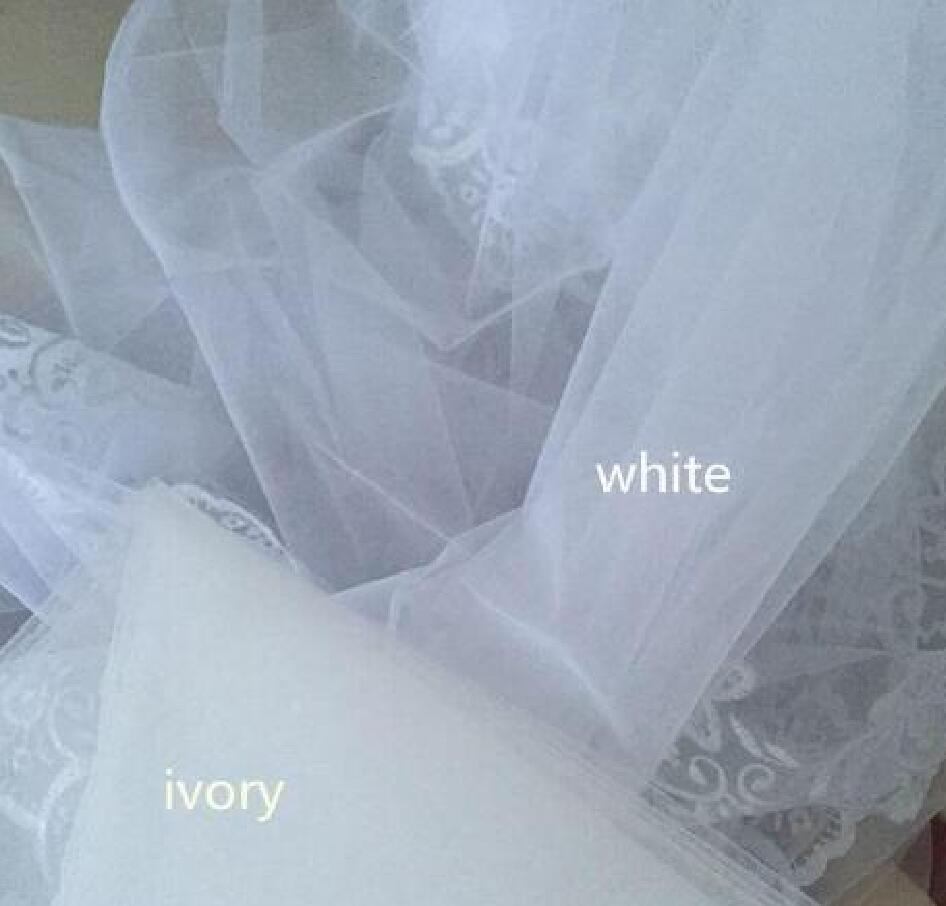 High Quality Lace Wedding Cathedral veil Length Bridal Veils Lace Edge Appliqued Sequined 3m Long Customized With Church Head Covering Scarf