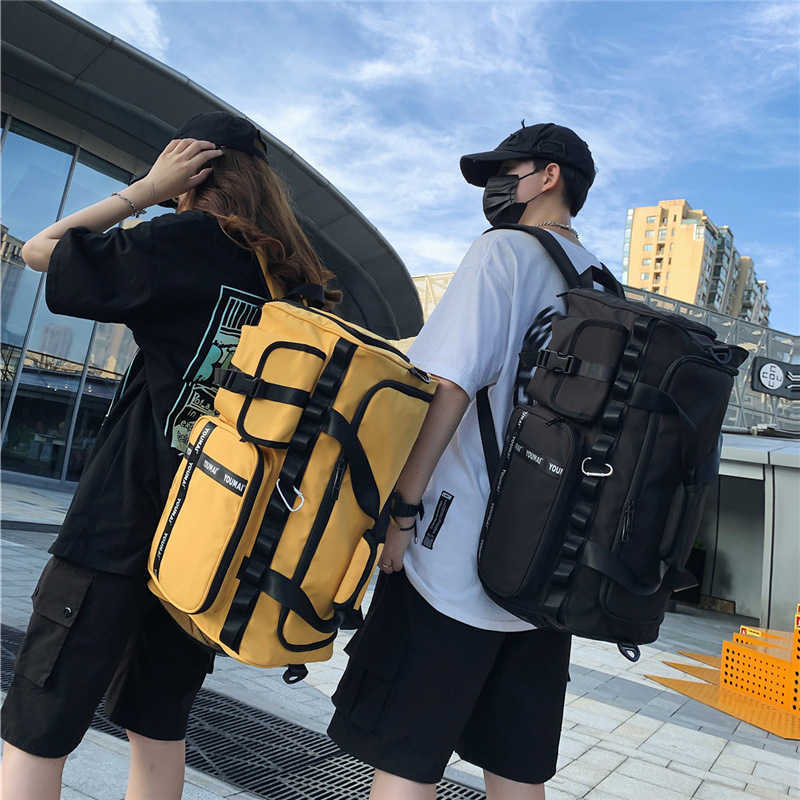 Duffel Bags Large Capacity Fashion Gym Male Backpack Women Handbag Portable Travel Men's Multifunctional Fitness Sports 230404