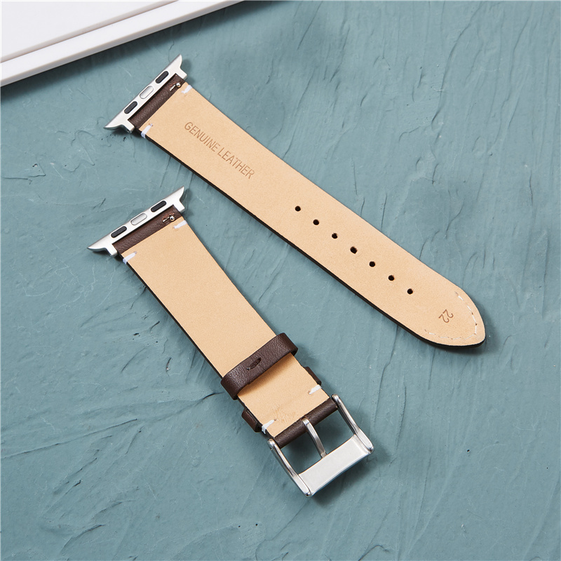 Watch Bands Genuine Leather Strap Watchband for Apple Watch Band 45mm 44mm 42mm 40mm 38mm 41mm Bracelet for Iwatch Series 8 7 SE 6 5 4 3 230411