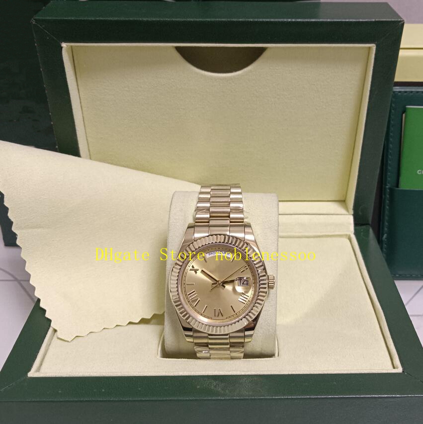 13 Style Real Photo With Box Men Watches Automatic Men's Date 40mm Yellow Gold Champagne Roman Dial Bracelet Asia 2813 Movement Watch, 02
13 Style Real Photo With Box Men Watches Automatic Men's Date 40mm Yellow Gold Champagne Roman Dial Bracelet Asia 2813 Movement Watch, 02