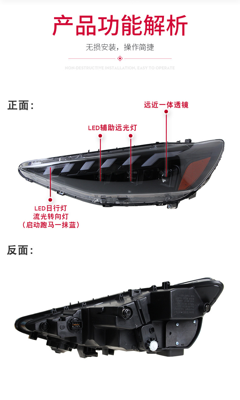 Auto Headlights for Hyundai LAFESTA 20 18-2022 Upgrade AUDI Style LED Daytime Running Turn Signal Head Lights