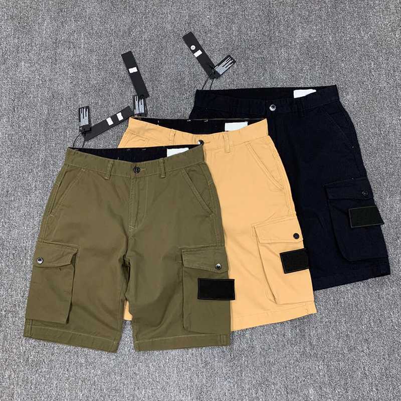 

Mens brand shorts topstoney designer Men's Side label pocket wash work clothes casual shorts Size -2xl, Yellow