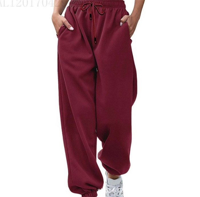 Women's Sweatpants Baggy Gray Sports Pants Joggers Wide Leg Oversized Streetwear High Waisted Trousers Women Drop Fast Ship