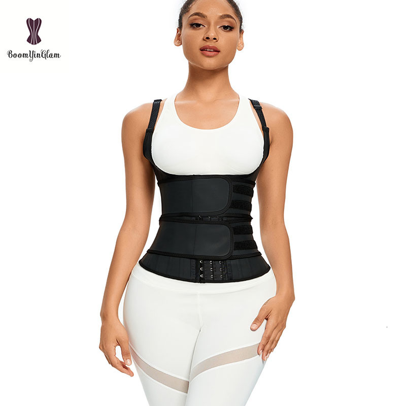 Waist Tummy Shaper Custom Big Size Sheath Corset And Bustier Fajas Colombians Body Shapers Latex Vest With Waist Trainer Belts 230411