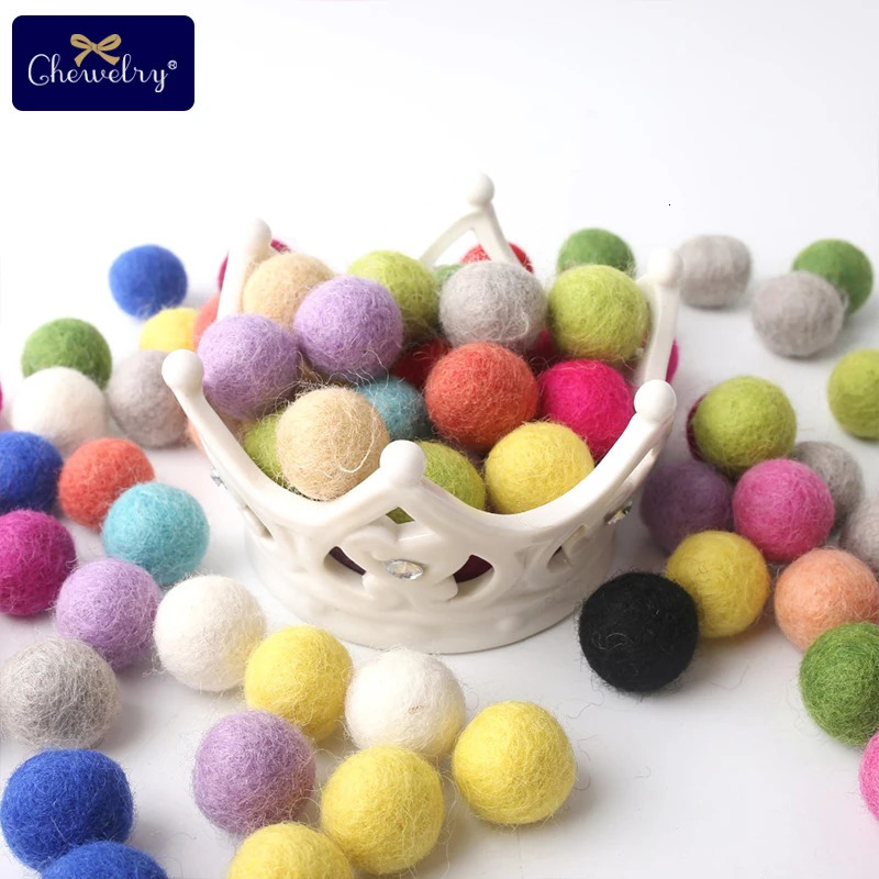 Acrylic Plastic Lucite 100PCS 20mm 100 Wool Felt Balls DIY Hanging Accessories Candy Color Pom Ball For Kids Party Crafts Children's Toys 231110
