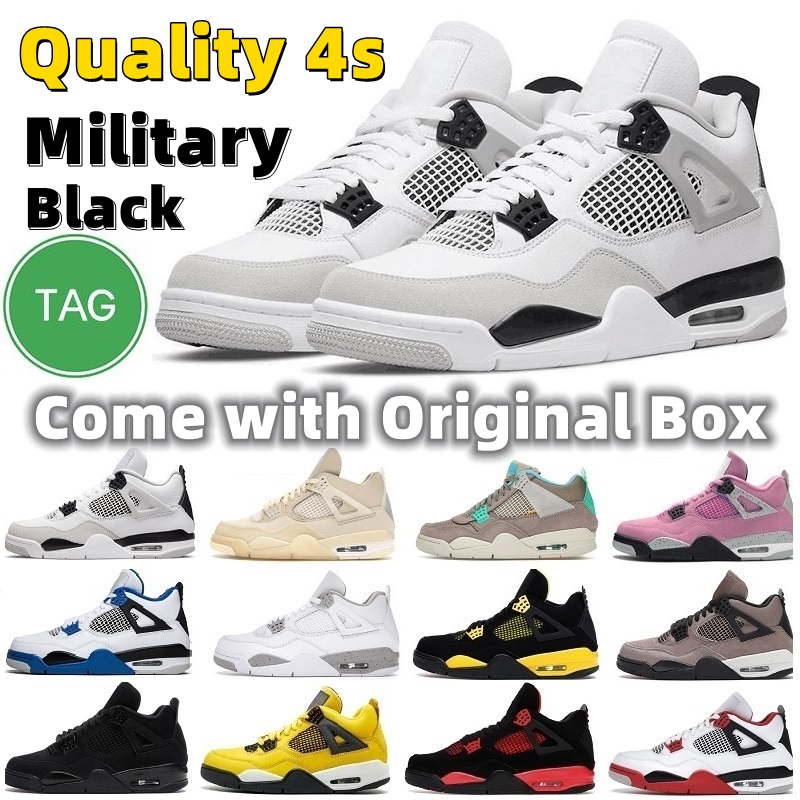 2022 With Box Jumpman 4 Basketball Shoes 4s Men Women Sneakers Designer Running Shoes University Blue Black Cat White Cement Fire Red Outdoor Sports Trainer