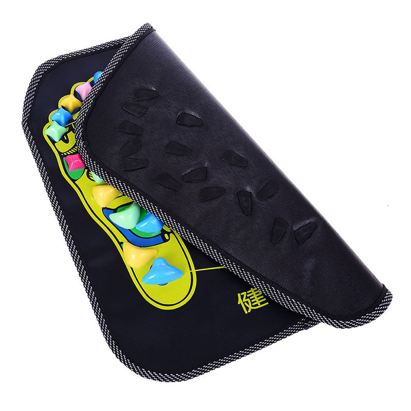 Full Body Massager 1 Piece Acupuncture Cobblestone Colorful Foot Reflexology Walk Stone Square Cushion for Relax Feet Massage 230411