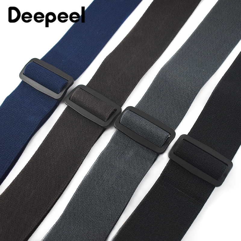Suspenders Deepeel 1pc 5*120cm Fashion Wide Men's Suspender Black Hook Buckle 4 Clip Stretch Male Jockstrap Work Braces Men Accessories 230411
