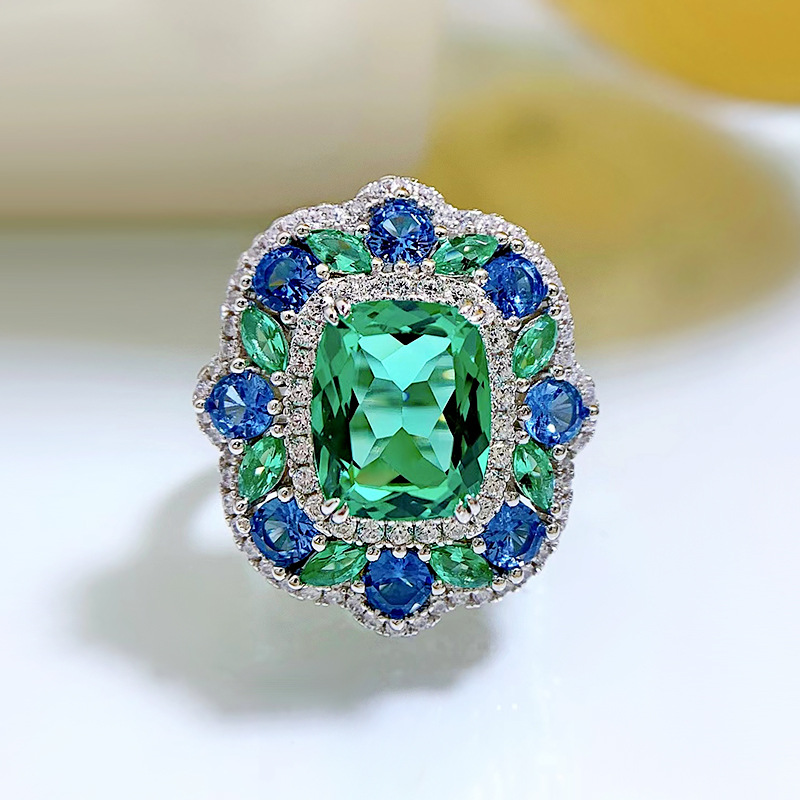 Luxury Emerald Sapphire Diamond Ring 100% Real 925 sterling silver Party Wedding band Rings for Women Bridal Promise Jewelry
Luxury Emerald Sapphire Diamond Ring 100% Real 925 sterling silver Party Wedding band Rings for Women Bridal Promise Jewelry