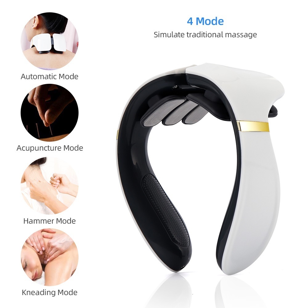 Back Massager 6-Zone Neck Massager Cervical Spine Back Muscle Relaxation Machine Relief Pain Device Six Heads Hammer Kneading Vertebra Impulse 230411