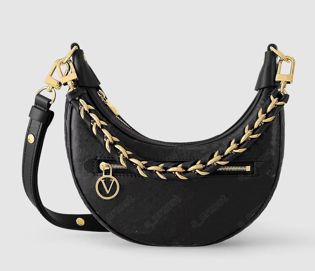Designer Loop bag Croissant bags shoulder designer Purse half-moon baguette underarm Handbag crossbody Metal Chain Collection M22591, Red
Designer Loop bag Croissant bags shoulder designer Purse half-moon baguette underarm Handbag crossbody Metal Chain Collection M22591, Red