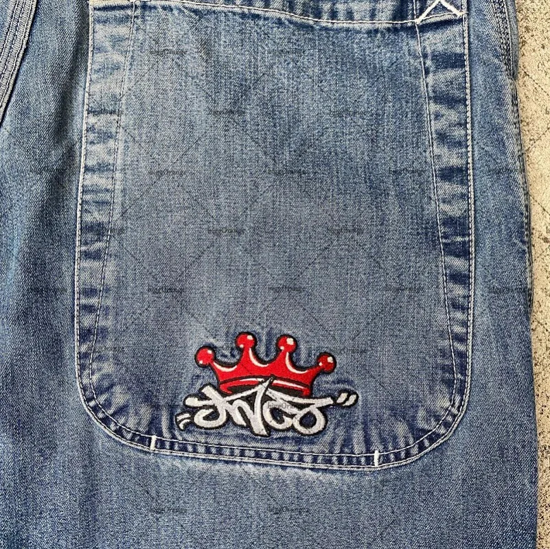 Men's Jeans Y2k Trousers American Style Letter Embroidered Jeans Men High Street Hip-hop Straight Jeans Loose Casual Wide-leg Pants 231110