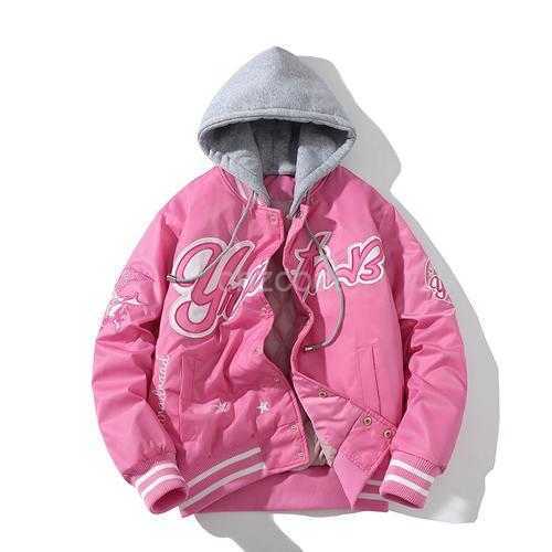 Baseball Jacket Winter Letter Embroidery Women Men Vintage Jacket Fashion Hip Hop Varsity Coat Hooded College Couple Clothes 5 0FPU, Pink thin hat
Baseball Jacket Winter Letter Embroidery Women Men Vintage Jacket Fashion Hip Hop Varsity Coat Hooded College Couple Clothes 5 0FPU, Pink thin hat