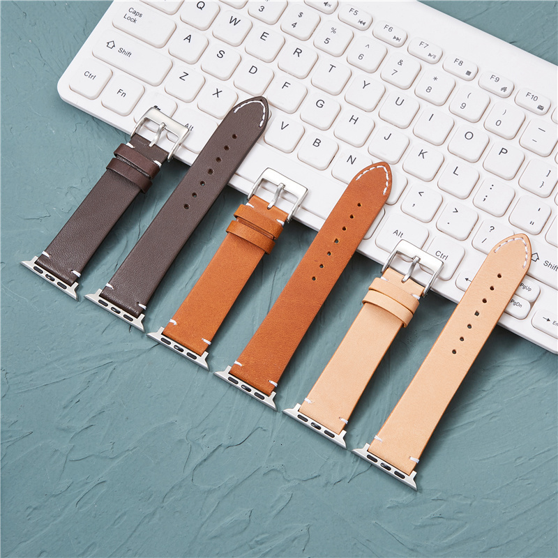 Watch Bands Genuine Leather Strap Watchband for Apple Watch Band 45mm 44mm 42mm 40mm 38mm 41mm Bracelet for Iwatch Series 8 7 SE 6 5 4 3 230411