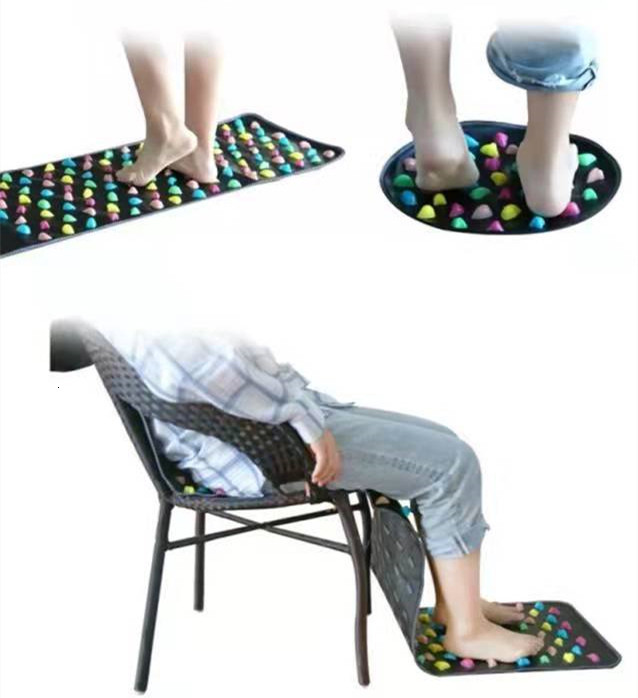 Back Massager Cushion Simulation Cobblestone Foot Mat Home Comfortable Pain Relieve Pad Care Health 230411