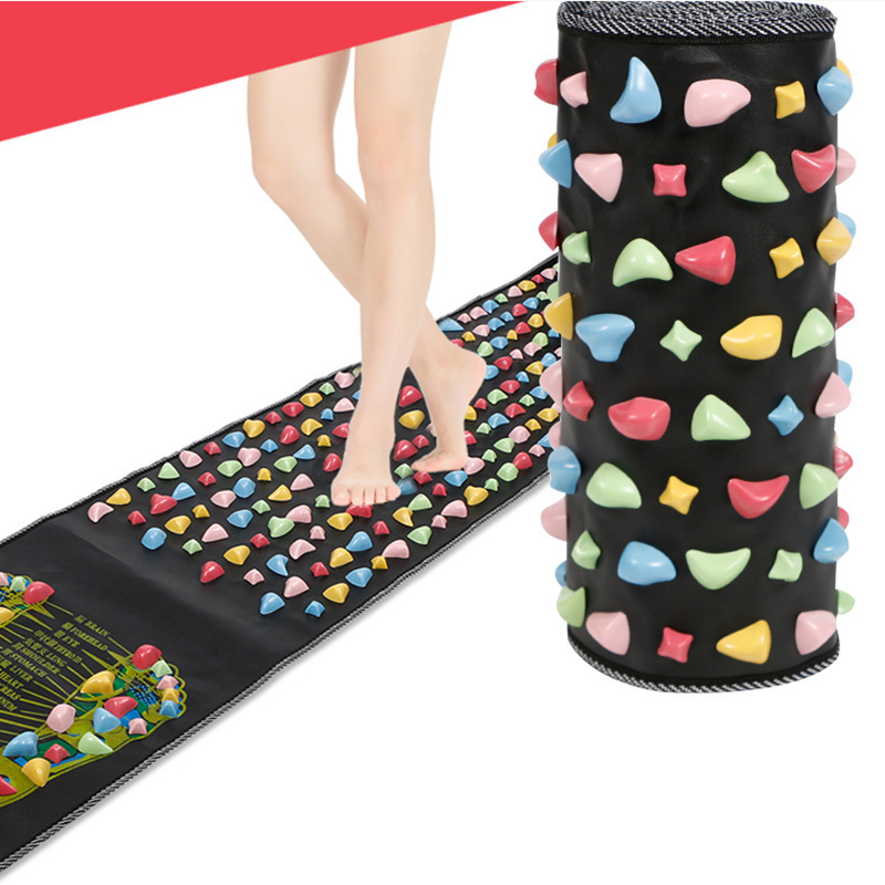 Full Body Massager Cushion Simulation Cobblestone Foot Leg Pad Pain Relief Relaxing Mat Healthcare Acupressure 230411