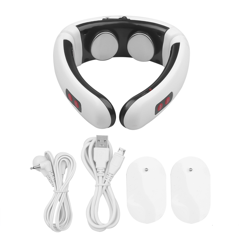 Back Massager Electric Neck Massager Pulse Back 6 Modes Power Control Far Infrared Heating Pain Relief Tool Health Care Relaxation Machine 230411