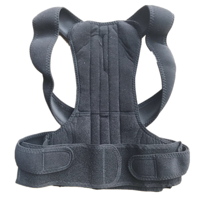 Back Massager Back Posture Corrector Straight Shoulder Lumbar Brace Spine Support Belt Adjustable Corset Correction Body Improve with Plate 230411