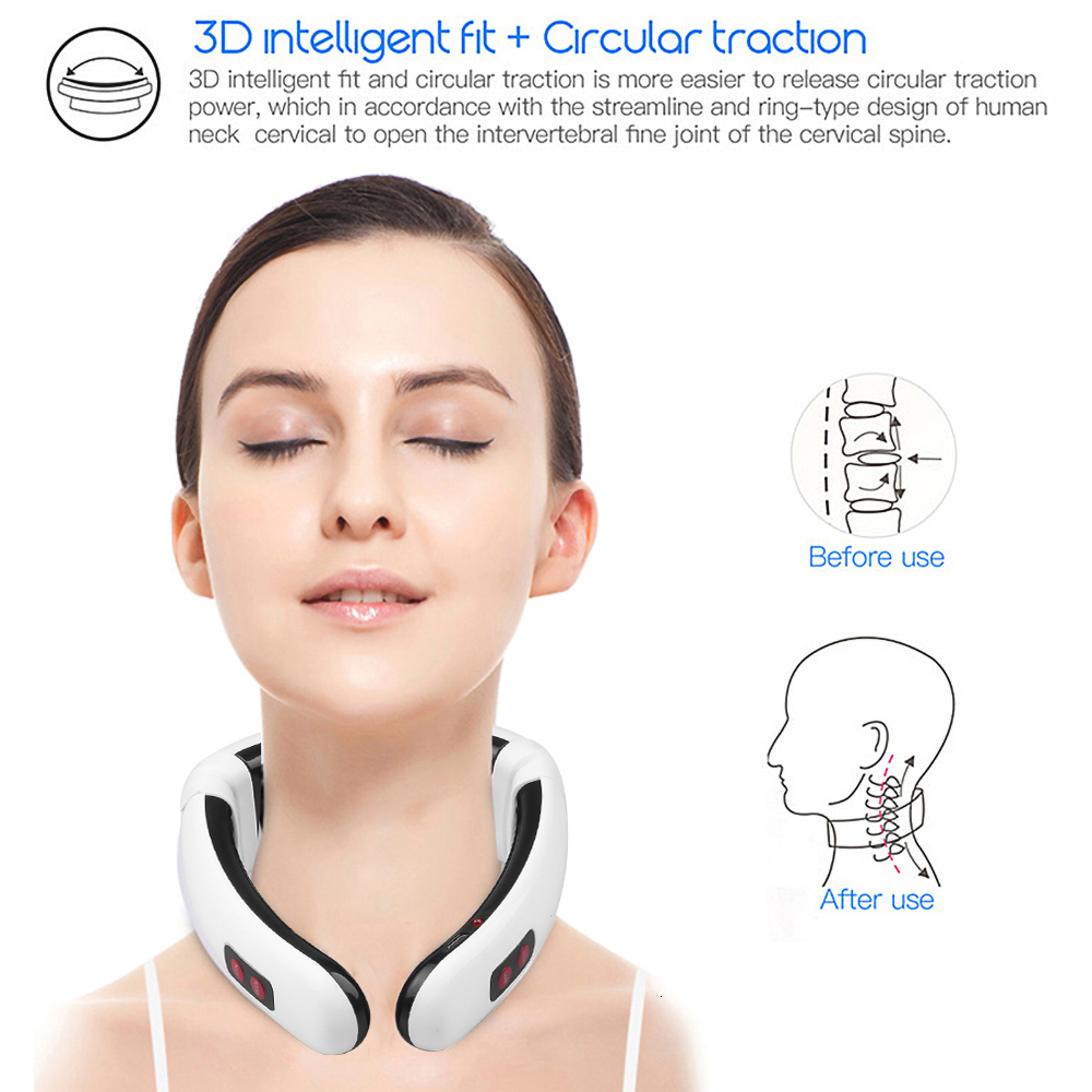 Back Massager Electric Neck Massager Pulse Back 6 Modes Power Control Far Infrared Heating Pain Relief Tool Health Care Relaxation Machine 230411
