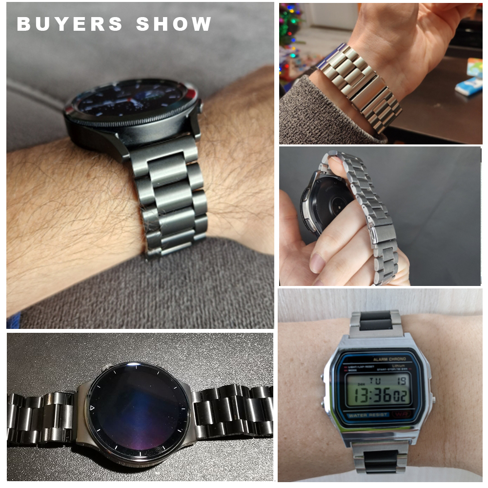 Watch Bands 22mm 18mm 24mm 20mm Starlight Stainless Steel Watch Band Strap For Samsung Galaxy Watch 3 4 5 Pro 40mm 44mm 42mm 46mm Active2 230411