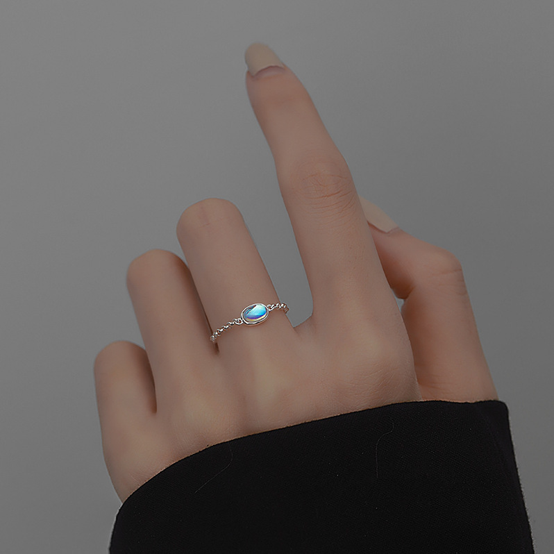 Finger Ring 925 Sterling Silver Design Moonstone Rings Women Ring Adjuatable Trendy Silver 925 Jewelry Fashion Korean
Finger Ring 925 Sterling Silver Design Moonstone Rings Women Ring Adjuatable Trendy Silver 925 Jewelry Fashion Korean