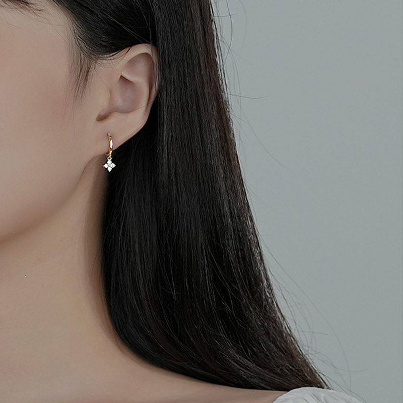 Sterg Sier Hoop for Women Fine wer Hie Earring Trending Original Dangle Earrings Jewelry 230411