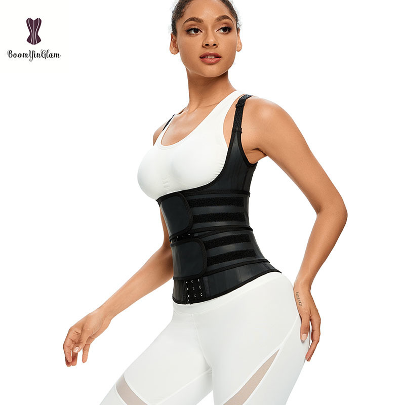 Waist Tummy Shaper Custom Big Size Sheath Corset And Bustier Fajas Colombians Body Shapers Latex Vest With Waist Trainer Belts 230411