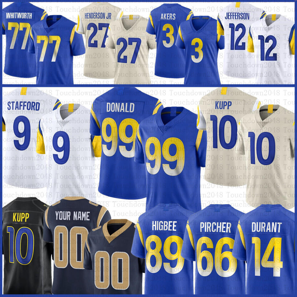Matthew Stafford Aaron Donald Cooper Kupp Custom Football Jersey Cam Akers Tyler Higbee Andrew Whitworth Cobie Durant Russ Yeast Deacon Jones Tutu Atwell Jefferson, Mens
Matthew Stafford Aaron Donald Cooper Kupp Custom Football Jersey Cam Akers Tyler Higbee Andrew Whitworth Cobie Durant Russ Yeast Deacon Jones Tutu Atwell Jefferson, Mens