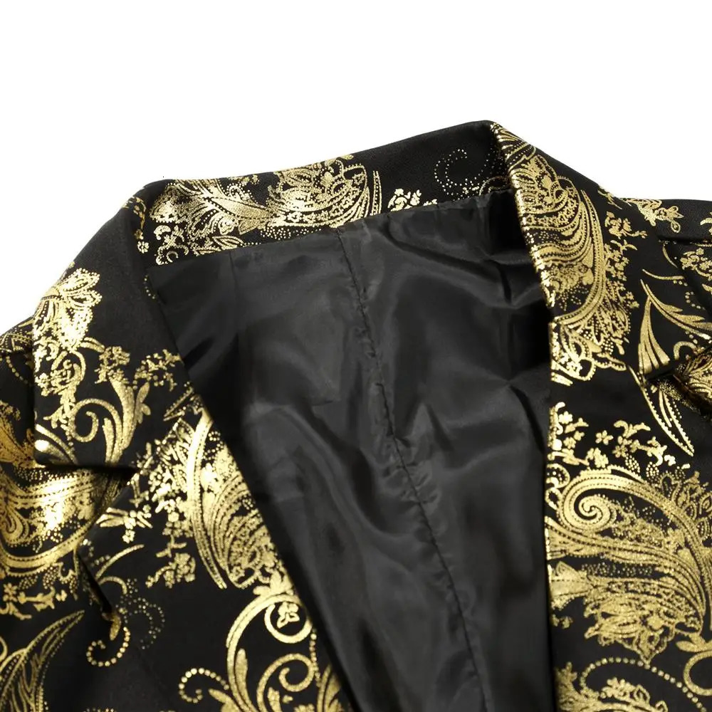 Men's Suits Blazers Spring Men's Printing Blazer Fashion Business Slim Men's Wedding Jacket Large Size Banquet Wedding Party Club Dress