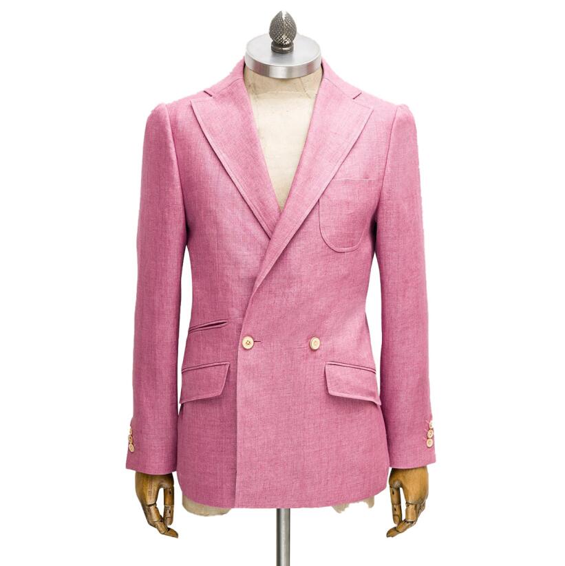 Elegant Women Pink Suit 2 Piece Blazer Jacket Long Pants Office Korean Two-Piece Single Breasted Business Wear